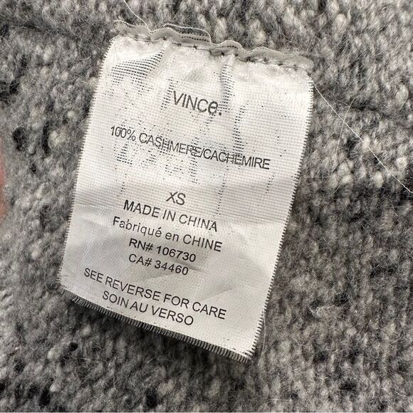 Vince | xs | grey 100% cashmere open front hooded long cardigan - Picture 9 of 9